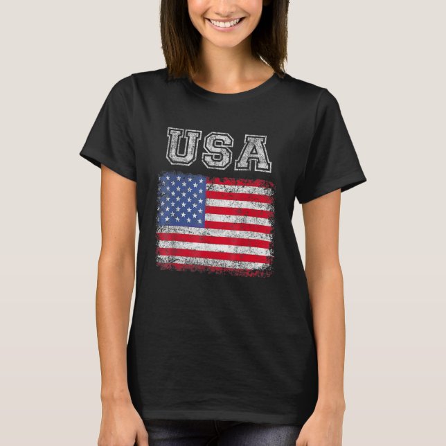 USA Patriotic American Flag For Men Women Kids Boy T-Shirt (Front)