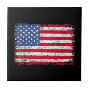 USA Patriotic American Flag For Men Women Kids Boy Tile