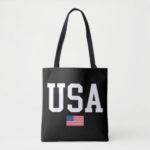 USA Patriotic American Flag For Men Women Kids Boy Tote Bag