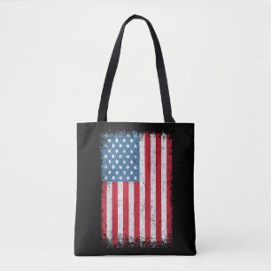 USA Patriotic American Flag For Men Women Kids Boy Tote Bag