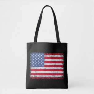 USA Patriotic American Flag For Men Women Kids Boy Tote Bag