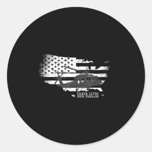 Usa Patriotic American Flag Freedom Classic Round Sticker