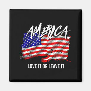 Usa Patriotic American Flag Freedom Graphic Art Magnet