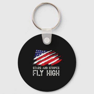 Usa Patriotic American Flag Freedom Key Ring