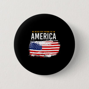 Usa patriotic - american flag freedom - pride 6 cm round badge