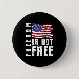 Usa patriotic - american flag freedom - pride 6 cm round badge