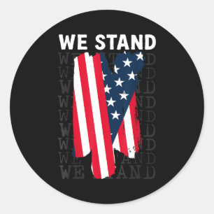 Usa patriotic - american flag freedom - pride classic round sticker
