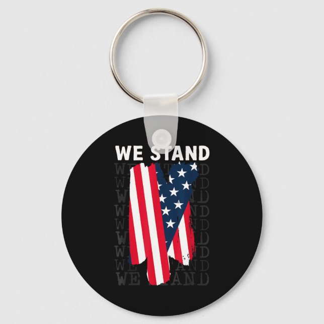 Usa patriotic - american flag freedom - pride key ring (Front)