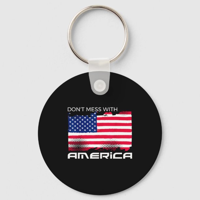 Usa patriotic - american flag freedom - pride key ring (Front)