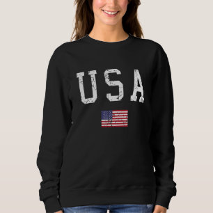 USA Patriotic American Flag Proud American Pride 4 Sweatshirt