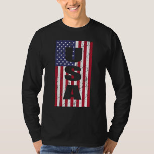 USA Patriotic American Flag Proud American Pride 4 T-Shirt