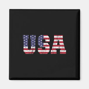 Usa Patriotic American Flag Shirt Men Women Kids V Magnet