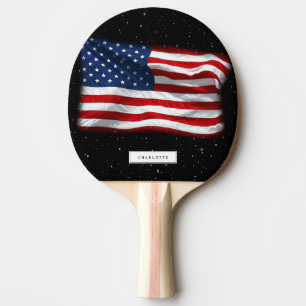 USA Patriotic American Flag Table Tennis Ping Pong Paddle