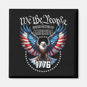 Usa patriotic american flag theme eagle design  magnet