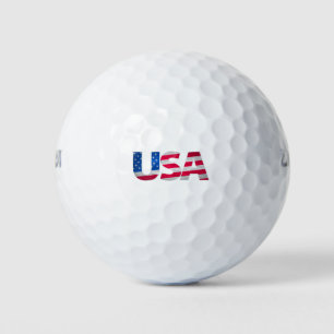 USA Patriotic American Football 4th of July Golf Balls