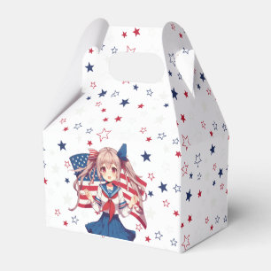 USA patriotic anime girl Favour Box