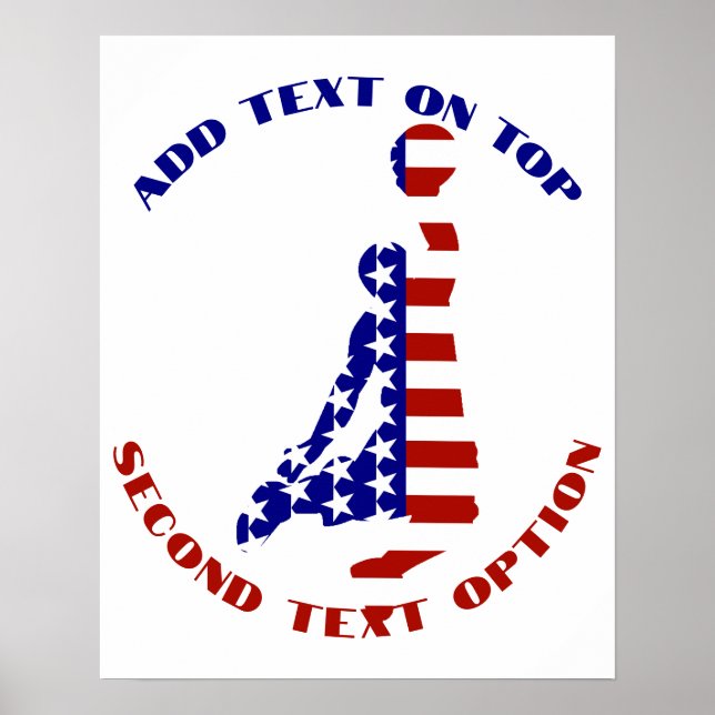 USA Patriotic BASKETBALL Poster (Front)