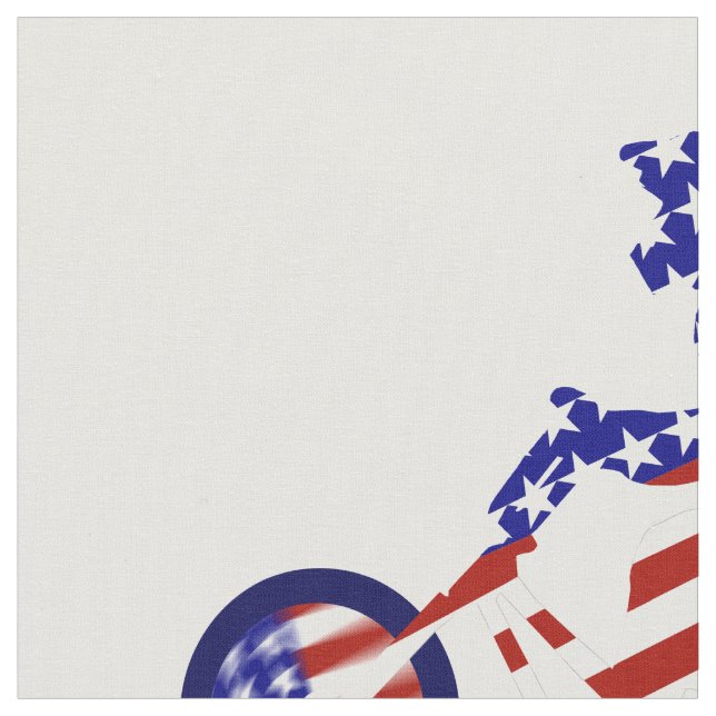 USA Patriotic Biking BMX Fabric (Close Up)