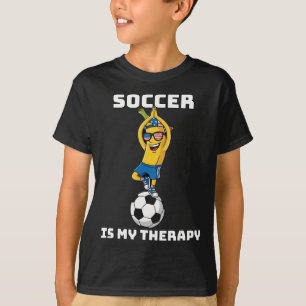 Usa Patriotic Bynana Doing Yoga Soccer Is My Thera T-Shirt