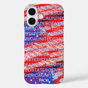 USA patriotic country flag iPhone 16 Case