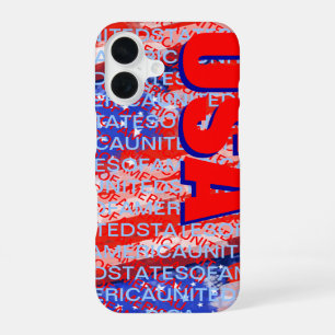 USA patriotic country flag iPhone 16 Case