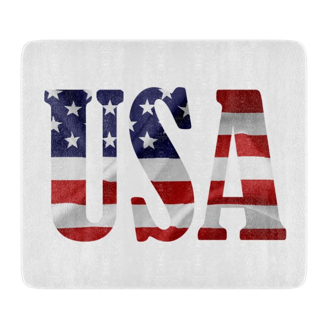 USA Patriotic Cutting Board (Front)