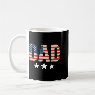 Usa Patriotic Dad Fathers Day Aamerican Flag 4th Coffee Mug
