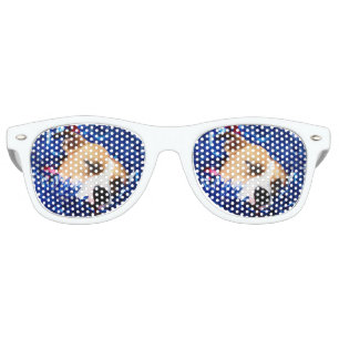 USA Patriotic Dog American Pit Bull Terrier Retro Sunglasses