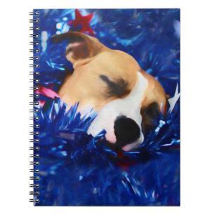 USA Patriotic Dog American Pit Bull Terrier Spiral Notebook