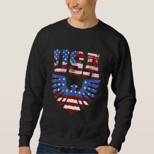 Usa Patriotic Eagle 4th Of July Usa American Flag Sweatshirt