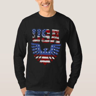 Usa Patriotic Eagle 4th Of July Usa American Flag T-Shirt