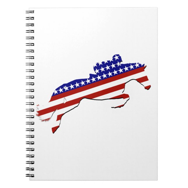 USA Patriotic Equestrian  Notebook (Front)