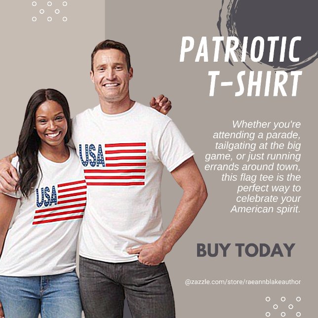 USA Patriotic Flag T-Shirt (Creator Uploaded)