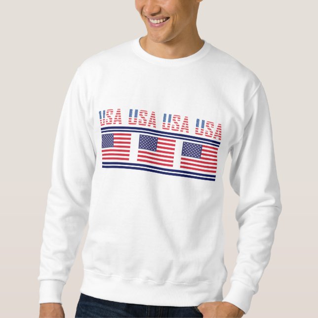 USA Patriotic Flag, United States Of America Sweatshirt (Front)