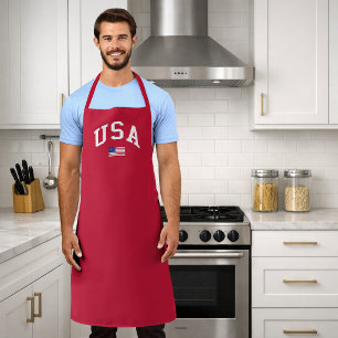 USA Patriotic Independence Day American Flag Apron