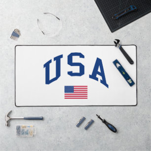 USA Patriotic Independence Day American Flag Desk Mat