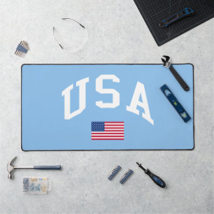 USA Patriotic Independence Day American Flag Desk Mat