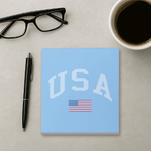 USA Patriotic Independence Day American Flag Notepad