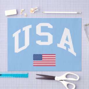 USA Patriotic Independence Day American Flag Tissue Paper