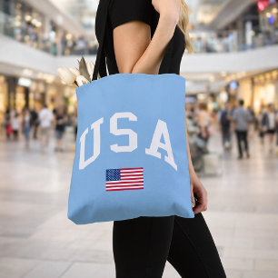 USA Patriotic Independence Day American Flag Tote Bag