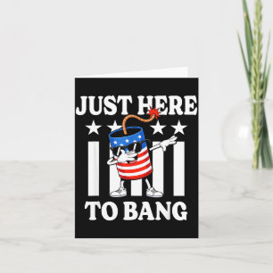 Usa patriotic july fourth dabbing firework card