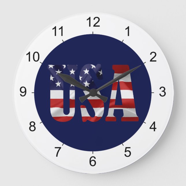 USA Patriotic Large Clock (Front)