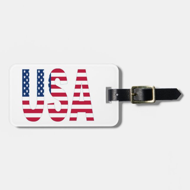 USA Patriotic Luggage Tag (Front Horizontal)