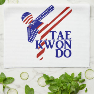 USA Patriotic Martial Arts Tae Kwon Do  Tea Towel