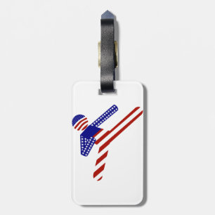 USA Patriotic Martial Arts TAEKWONDO Luggage Tag