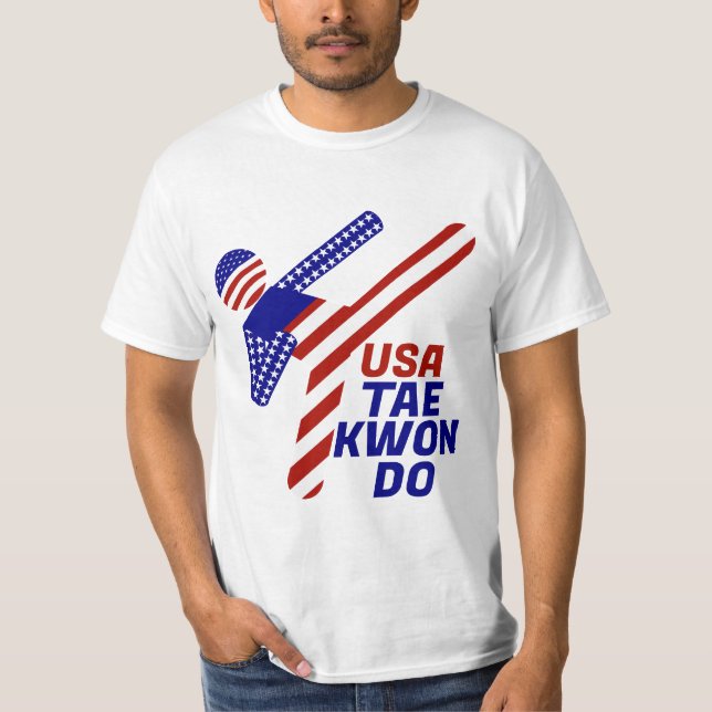 USA Patriotic Martial Arts TAEKWONDO  T-Shirt (Front)
