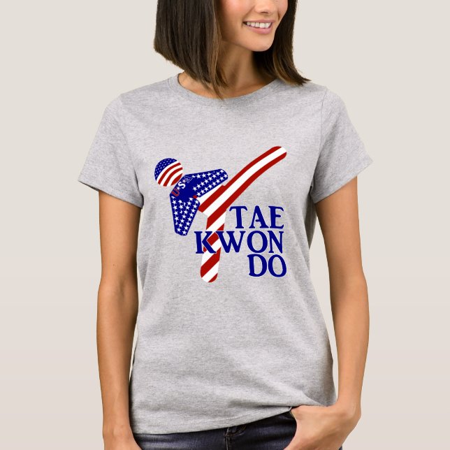 USA Patriotic Martial Arts TAEKWONDO  T-Shirt (Front)