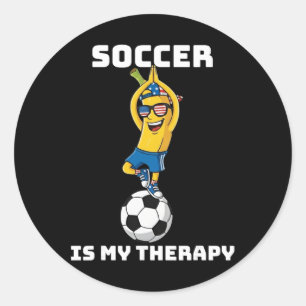 Usa Patriotic Nana Doing Yoga Soccer Is My Therapy Classic Round Sticker