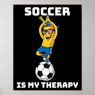 Usa Patriotic Nana Doing Yoga Soccer Is My Therapy Poster