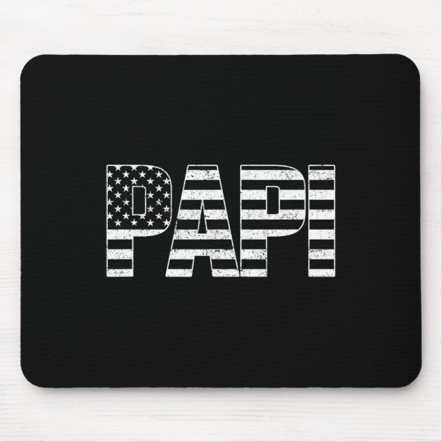 Usa Patriotic Papi Father's Day American Flag 4th  Mouse Pad (Front)